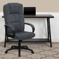Flash Furniture High Back Gray Fabric Executive Office Chair BT-9022-BK-GG
